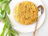 Ceylon Spinach Pulao/Pilaf, Sambar Cheera Pulav