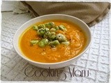 Vellutata di Carote con Fave e Pecorino (Carrot Soup with Fava Beans and Pecorino Cheese)