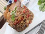 Warm French lentil salad