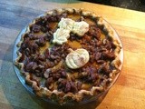 2 holiday pies in 1: Pumpkin-Pecan Pie