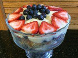 4th of July Berry Fruit Trifle uses basic pastry cream as the base