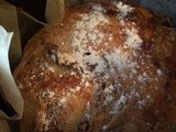 Almost No-Knead Cranberry-Pecan Bread