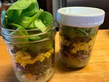 Black Bean Fiesta in a Jar with Lime Cilantro Dressing