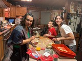 Brown Sugar Cookies become the base for Halloween cookies