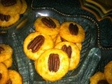 Can’t Stop Eating Cheese Crackers topped with pecans