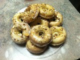 Candied Almond Glazed Donuts baked, not fried