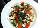 Garden-Fresh Tomato, Cucumber, Basil & Garbanzo Salad