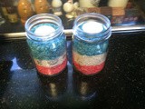 Last minute 4th of July centerpieces . . . from the kitchen