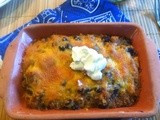 Mexican-style Chicken-Quinoa-Bean Bake