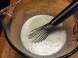 My mom's Celery Seed Dressing for Coleslaw ready for her 90th birthday celebration