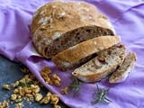 No-Knead Walnut-Rosemary Bread - easy, healthy