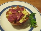 Potato Cups . . . filled with scrambled eggs