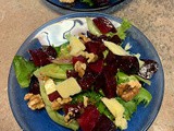 Roasted Beet Salad w/ Cottonwood River Reserve Cheese from Wiebe Dairy