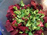 Roasted Beet Salad with Blue Cheese & Pine Nuts + Apple Cider Vinaigrette