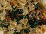 Spinach Mushroom Pasta Skillet