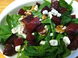 Spinach & Roasted Beet Salad perfect for Fall
