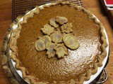 Traditional Pumpkin Pie made with pumpkin puree