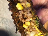 Zucchini  Taco  Shells with Sausage & Corn