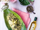 Insalata di Cous cous con pesto di basilico