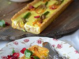 Quiche alla cipolla e fiori di zucca con base di Michel Roux