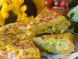 Tortilla patatas edamame in stile asiatico