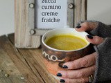 Zuppa detox di zucca al cumino e creme fraiche