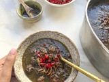 Colorful and Vibrant Ash-e-Anar (Pomegranate Soup)