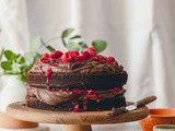 Divine Chocolate Cake with Raspberry filling