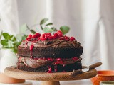 Divine Chocolate Cake with Raspberry filling