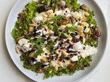 Healthy Kale, Roasted Eggplant and Lentil Salad