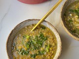 Hearty and Wholesome Green Lentil Soup with Kale