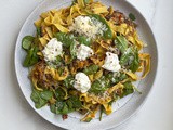 Hearty Lamb Ragu with Spinach and Ricotta