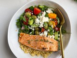 Salmon with Mediterranean Salad