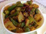 Basara Mei Bhindi Patata (Sindhi Okra Potato Curry )