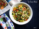 Beans , Zucchini and Corn Nachos with Two Cheese