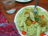 Cilantro Almond Pesto Pasta-a Guest post by Princy Vinoth