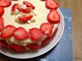 Eggless Strawberry Cream Gateau /Cake