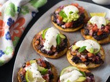 Mini Black Beans Tostada