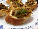 Mushroom Capsicum Bruschetta