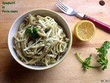 Spaghetti in Pesto Sauce