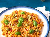 Tomato Barley Basil Risotto