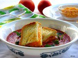 Tomato Soup and Grilled Cheese Croutons