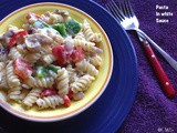 Veg Pasta in White Sauce