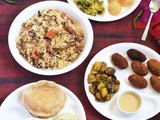 Zucchini Fry and Bengali Thali