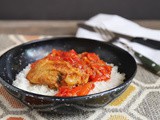 Braised Chicken with Peppers and Tomatoes (Poulet Basquaise)