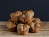 Cherry and Oatmeal Cloverleaf Buns