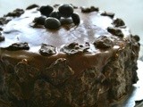 Dark Chocolate cake with Chocolate Cream Cheese frosting | 2'nd Blog Anniversary