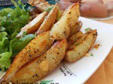 Baked red potatoes with Gruyere