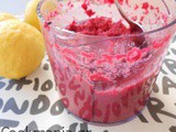 Black-eyed bean hummus with beets