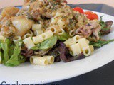 Calamari with orange sauce and pasta